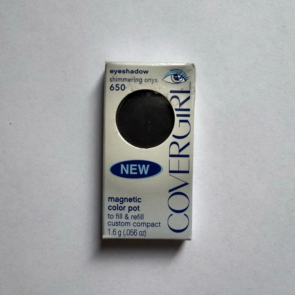 Covergirl Magnetic Colour Pot Eyeshadow 650 Shimmering Onyx Black Shimmer NIB